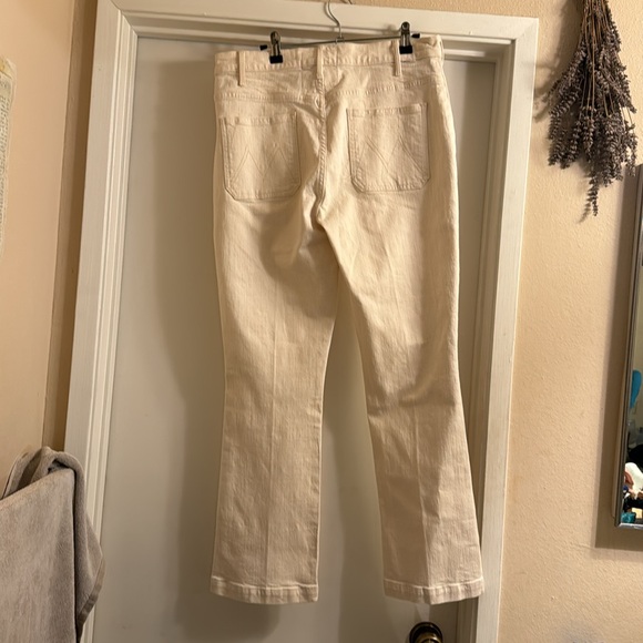 MOTHER denim cream puff colored The Hustler patch pocket jeans size 32 - Picture 5 of 8